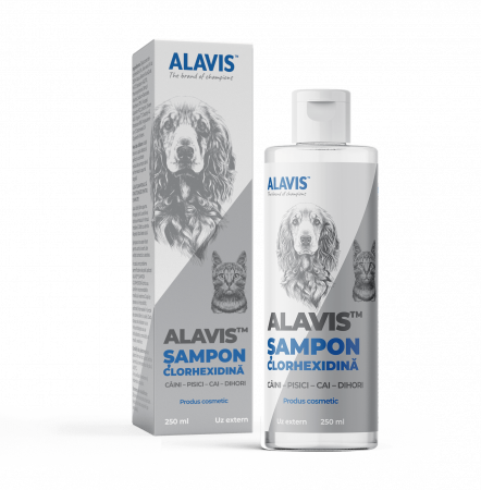 Îngrijire și Suplimente Animale - ALAVIS™ Șampon Clorhexidină Câini, Pisici, Dihori & Cai 250ml