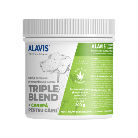 Îngrijire și Suplimente Animale - ALAVIS™ Triple Blend Cânepă 200 G - Nutriție și Protecție articulații câini