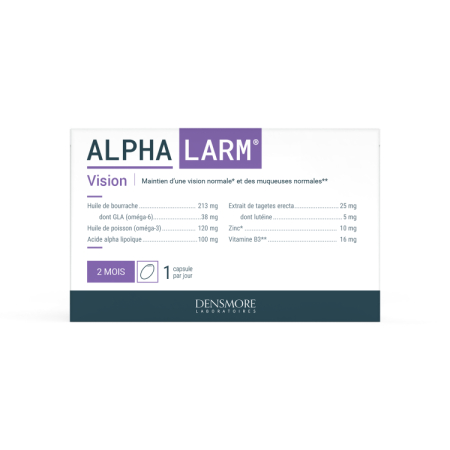Suplimente alimentare - ALPHALARM® Densmore, 60 capsule moi - Luteină, Omega-3, Omega-6 și Acid Alfa-Lipoic pentru Confort Vizual