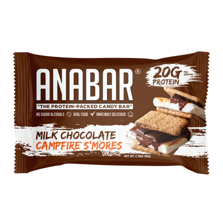 Suplimente alimentare -  Anabar Protein Candy Bar - S'mores, Baton Proteic Cu Aroma De Ciocolata Cu Lapte Si Bezele , 65 G