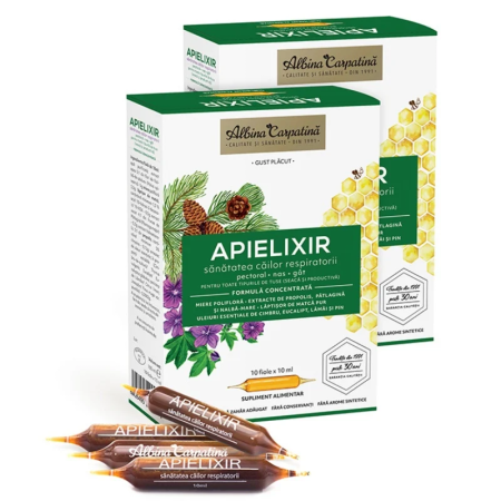 Capsule/comprimate/siropuri - Apielixir sanatatea cailor respiratorii 20 fiole x 10 ml + 10 fiole