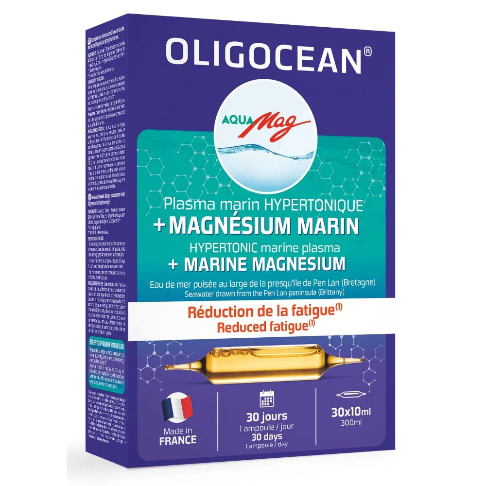 Imunitate - AquaMag Oligocean – Magneziu Marin pentru Stres, Energie & Sistem Nervos, 30 fiole