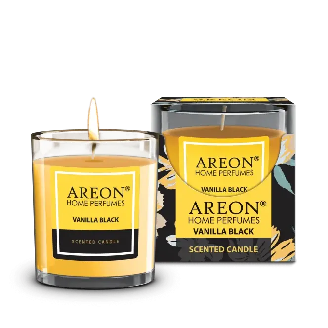 Lumânări Parfumate - Areon Home Scented Candle Vanilla Black
