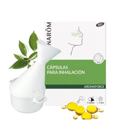 Afectiuni Frecvente - Aromaforce Kit inhalatii - Capsule Inhalatii Bio x 15 mono doze + inhalator Pranarom