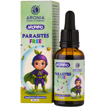 Spray/Tincturi/Gemoderivate - Aronino Parasites Free — 8 plante care apără juniorii de paraziți intestinali și burtici supărate