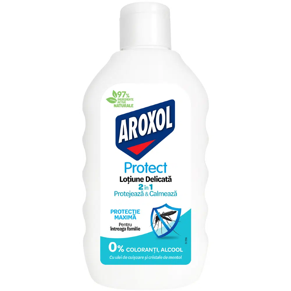 Ingrijire personala - Aroxol Protect Loțiune Delicată – Protecție împotriva țânțarilor și hidratare pentru piele, 200 ml