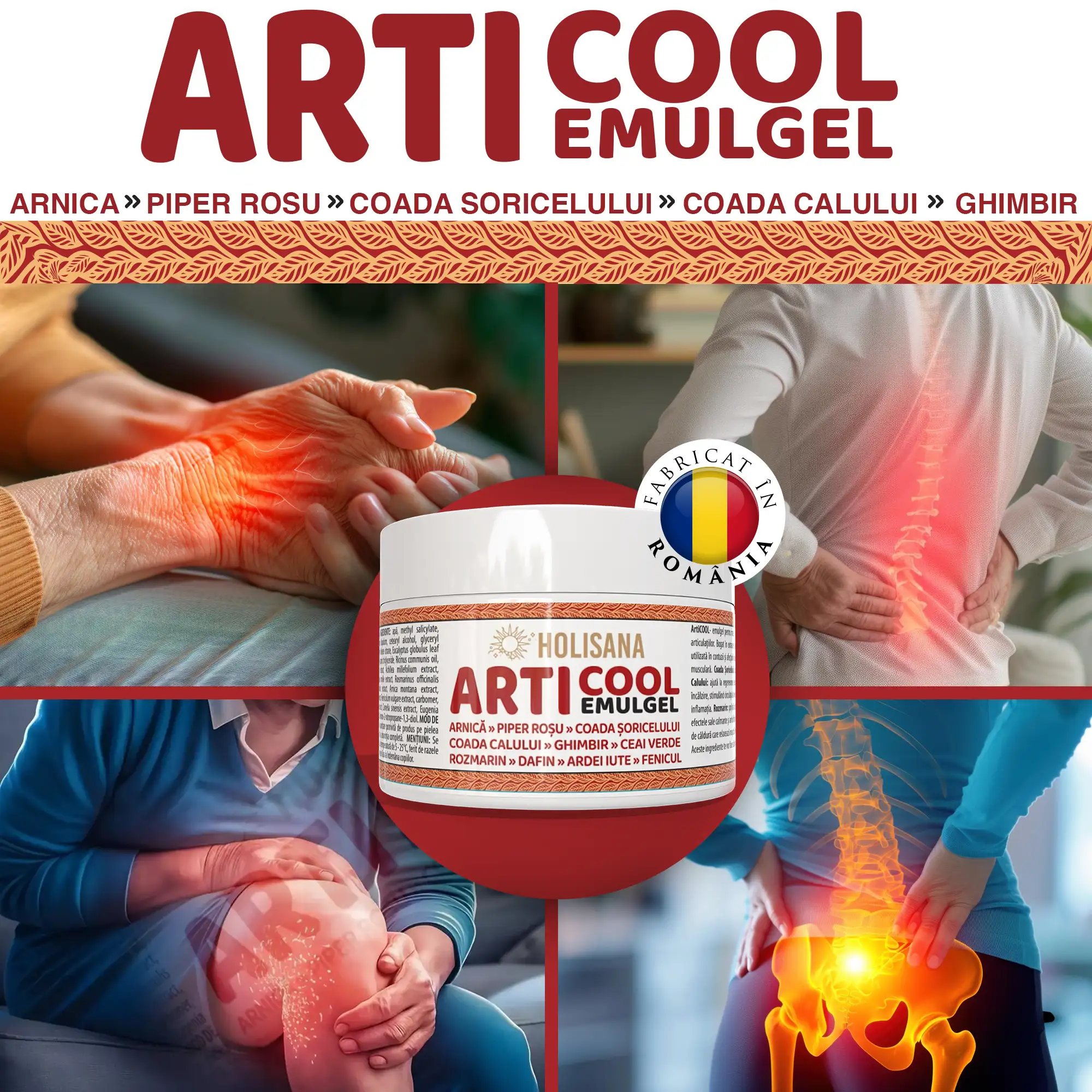 Sportivi/Culturism - ArtiCool - Reduce inflamatiile,afectiuni reumatice,durerile musculare si articulare* 300 ml
