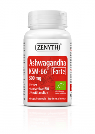 Sistem reproducator/endocrin - Ashwagandha KSM-66® Forte  500 MG/CPS (reducerea stresului, anxietate si echilibru interior.)