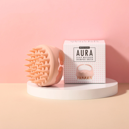 Îngrijirea Părului - AURA Scalp Massager Shampoo Brush – Perie din silicon pentru masajul și curățarea scalpului