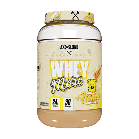 Suplimente alimentare - Axe & Sledge Supplements Whey More, Proteina Din Zer Cu Aroma De Honey Graham, 963 G