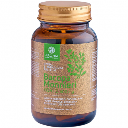 Suplimente alimentare - Bacopa Monnieri Forte — 60 capsule cu beneficii pentru creier, memorie, concentrare și sănătatea mintală