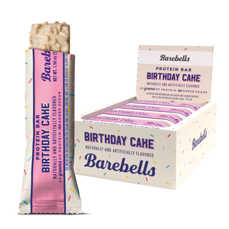 Suplimente alimentare - Barebells Protein Bar Birthday Cake, Baton Proteic Cu Aroma De Birthday Cake , 55g