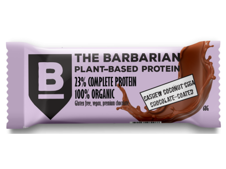 Alimente eco & bio - Baton Proteic Vegan - The Barbarian cu caju cocos şi chia, organic, bio