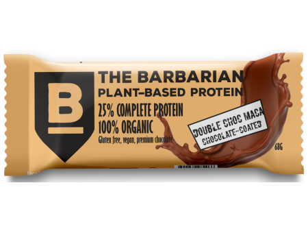 Alimente eco & bio - Baton Proteic Vegan - The Barbarian cu ciocolata dubla şi maca, organic, bio