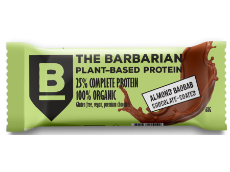 Alimente eco & bio - Baton Proteic Vegan - The Barbarian cu migdale şi boabab, organic, bio