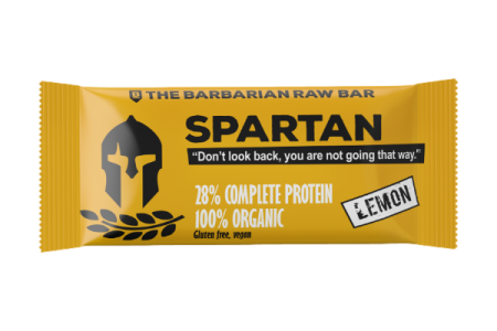 Alimente eco & bio - Baton Proteic Vegan - The Barbarian Spartan, raw bar cu lamaie, fara gluten
