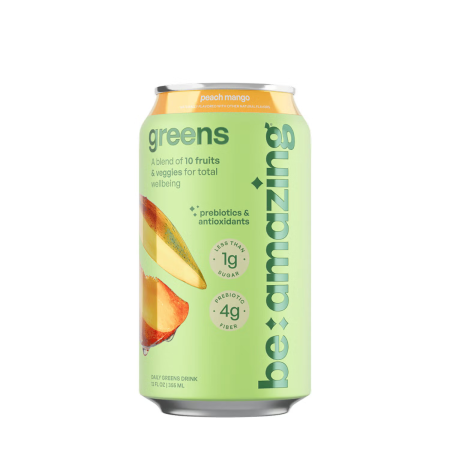 Suplimente alimentare - Be Amazing Greens Rtd Peach Mango Flavor, Bautura Revitalizanta Cu Superalimente Cu Aroma De Mango Si Piersica, 355 Ml