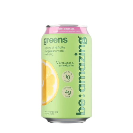 Suplimente alimentare - Be Amazing Greens Rtd Pink Lemonade, Bautura Revitalizanta Cu Superalimente Cu Aroma De Pink Lemonade, 355 Ml