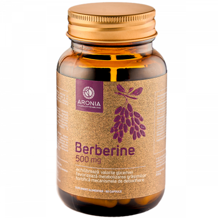 Capsule/comprimate/siropuri - Berberine la 500mg — 60 de capsule cu proprietăți de echilibrare a valorilor glicemiei și de fortificare a mecanismelor de detoxifiere
