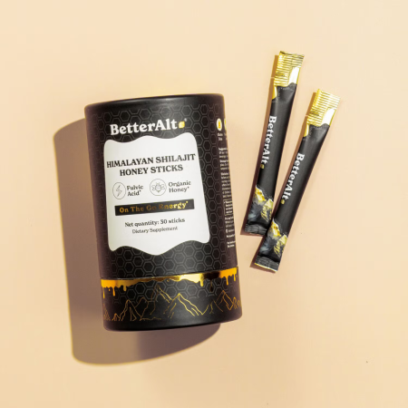 Better Alt Himalayan Shilajit Honey Sticks, Pliculete De Shilajit Din Himalaya Si Miere Cu 75% Acid Fulvic, 30 Pliculete [2]