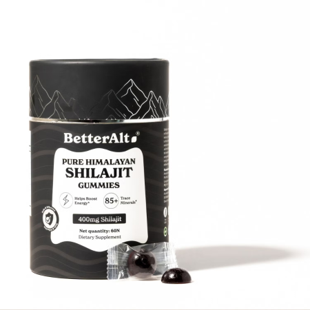 Suplimente alimentare - Better Alt Pure Himalayan Shilajit Gummies, Jeleuri De Shilajit Din Himalaya, 60 Jeleuri