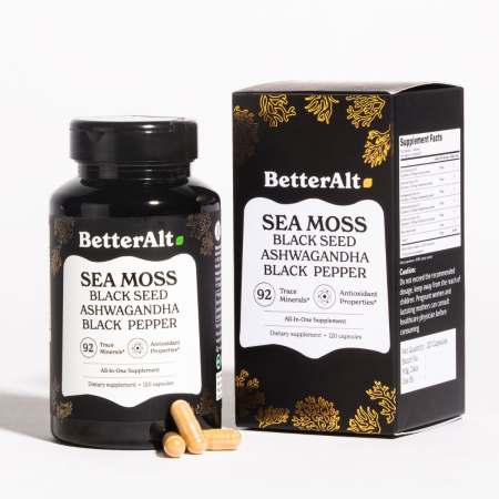 Better Alt Sea Moss, Formula Cu Alge Marine, Chimen Negru Si Ashwagandha, 120 Cps [1]