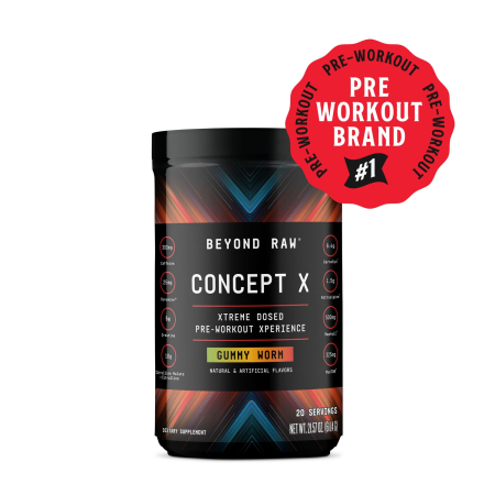 Beyond Raw Concept X Pre-workout, Formula Pre-workout Cu Aroma Gummy Worm, 588.6 G [1]
