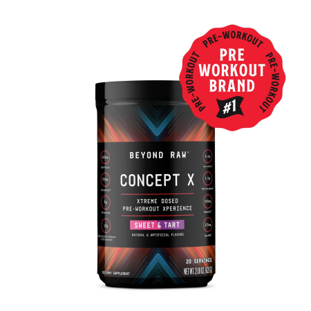 Beyond Raw Concept X Pre-workout, Formula Pre-workout Cu Aroma Sweet & Tart, 598 G [1]
