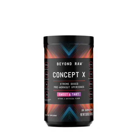 Suplimente alimentare - Beyond Raw Concept X Pre-workout, Formula Pre-workout Cu Aroma Sweet & Tart, 598 G