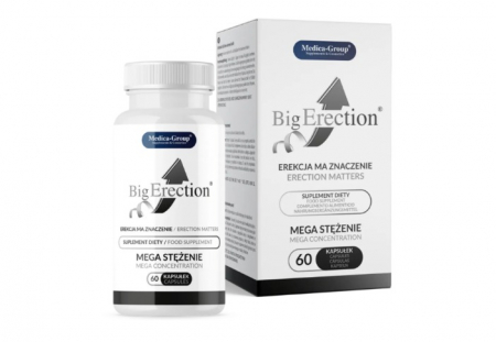 Viata sexuala - Big Erection -Capsule , pentru erecții puternice și de lungă durată, întârzierea ejaculării și potență, 60 Capsule