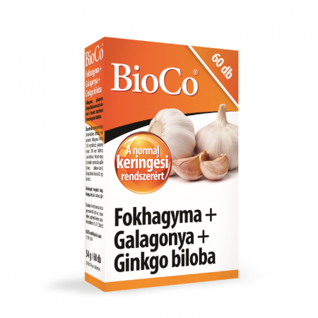 Suplimente alimentare - BioCo Usturoi + Paducel + Ginkgo Biloba ( mentinerea functionarii normale a sistemului circulator )   60 CPM