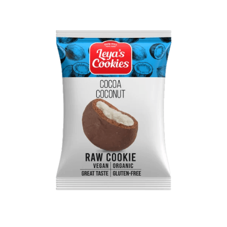 Alimente eco & bio - Biscuit Bio - Leya's cookies cu cacao şi cocos, 100% natural, organic, vegan, fara gluten, fara zahar adaugat