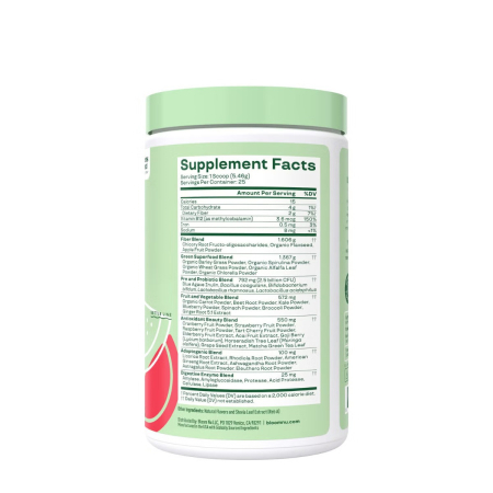 Bloom Greens & Superfoods Watermelon, Pulbere Nutritiva Cu Aroma De Pepene Verde, Suport Pentru Energie Si Detoxifiere, 142 G [1]