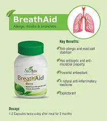 BreathAid -Remediu pentru Rinita Alergica Bronsita Disconfort Respirator 30 capsule 450mg [2]
