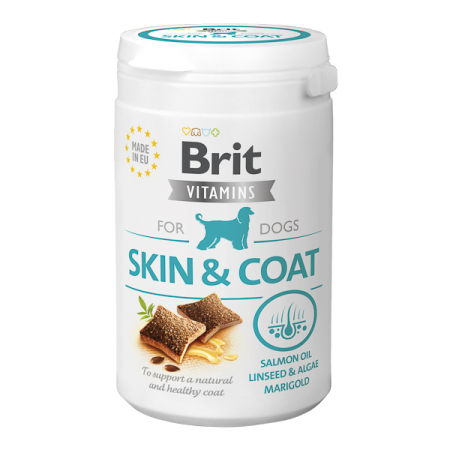 Îngrijire și Suplimente Animale - Brit Vitamins Skin & Coat 150g | Recompense pentru Piele și Blană Câini