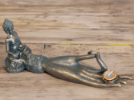 Aromaterapie - Buddha Antic - Suport Pentru Betisoare Parfumate - Mana