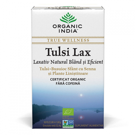 Suplimente alimentare - Ceai Tulsi Lax (Busuioc Sfant) | Laxativ Natural Bland si Eficient, plicuri