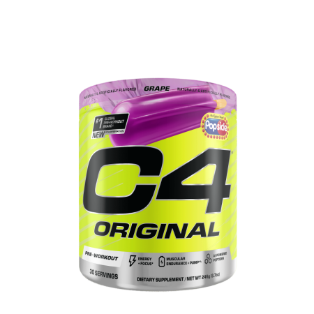 Suplimente alimentare - Cellucor C4 Original Pre-workout Grape Popsicle, Formula Pre-antrenament Cu Aroma De Struguri, 246 G