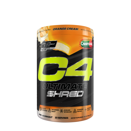Suplimente alimentare - Cellucor C4 Ultimate Shred Pre-workout Orange Cream, Formula Pre-antrenament Pentru Performanta Si Arderea Grasimilor Cu Aroma De Portocale, 392 G