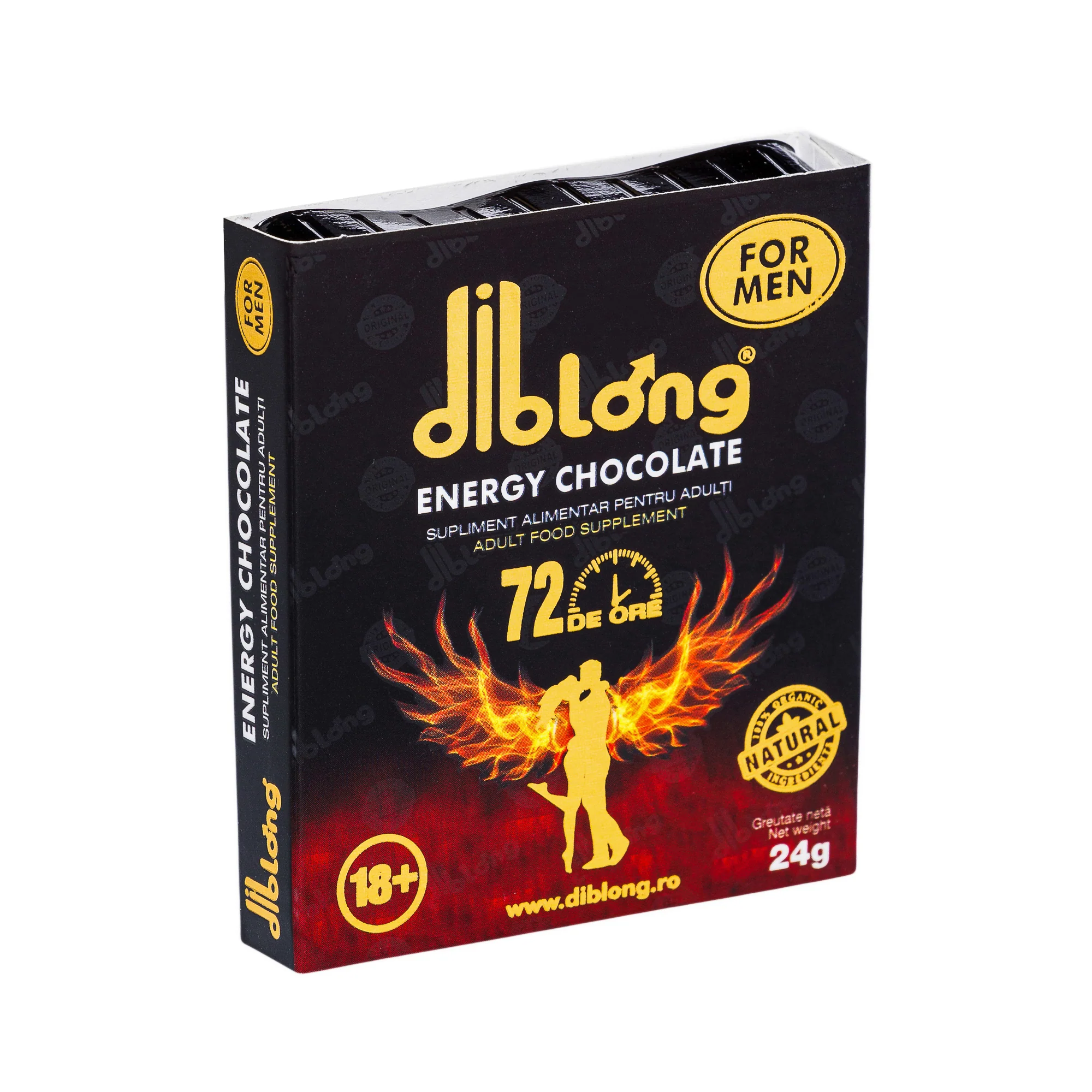 Viata sexuala - Ciocolata afrodisiac premium concentrat, DIBLONG ENERGY CHOCOLATE for MEN, pentru potenta, erectie, impotriva ejacularii, 100% natural, 24g