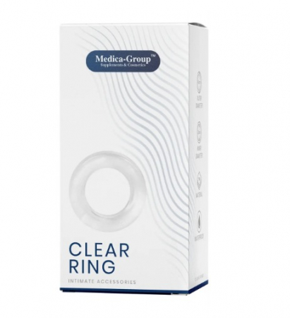 Viata sexuala - Clear Ring-Inel pentru penis, stimularea erecției, din TPR flexibil, diametru 2 cm, transparent