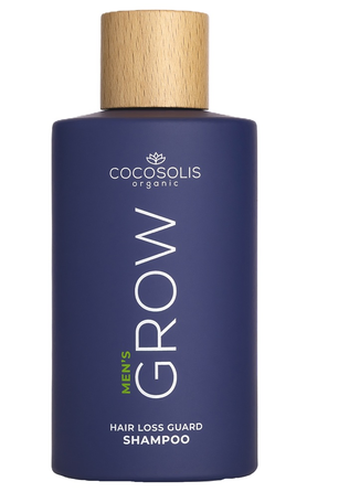 Piele, păr & unghii - COCOSOLIS GROW Men’s Hair Loss Guard Shampoo, 250 ml – Șampon pentru bărbați cu KERASCALP™, Saw Palmetto și Cofeină pentru păr subțiat