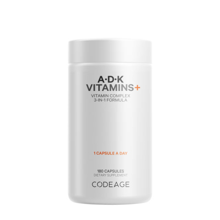 Suplimente alimentare - Codage Adk Vitamin Supplement, Formula Pentru O Piele Sanatoasa, Oase Puternice Si Sistem Imunitar Active, 180 Cps