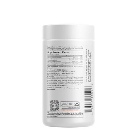 Codage Adk Vitamin Supplement, Formula Pentru O Piele Sanatoasa, Oase Puternice Si Sistem Imunitar Active, 180 Cps [2]