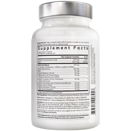 Codeage Amen Vegan Collagen Builder, Colagen Vegan Cu Biotina, Luteina Si Vitamina C, 30 Cps [2]