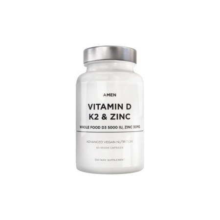 Codeage Amen Vitamin D - K2 & Zinc - Vitamin D3, Formula Pentru Imunitate, Oase Puternice Si Protectie Cardiovasculara, 60 Cps [1]