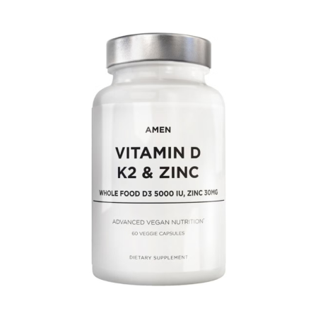 Afectiuni Frecvente - Codeage Amen Vitamin D - K2 & Zinc - Vitamin D3, Formula Pentru Imunitate, Oase Puternice Si Protectie Cardiovasculara, 60 Cps
