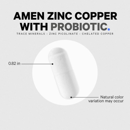 Codeage Amen Zinc/copper + Probiotics 2 Billion Cfu, Formula Pentru Echilibru Mineral Si Digestie Sanatoasa, 90 Cps [5]