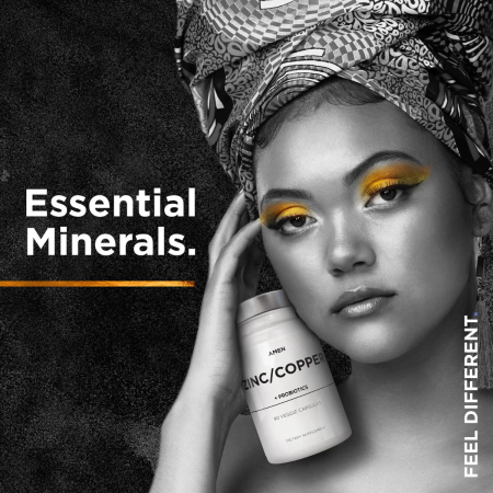 Codeage Amen Zinc/copper + Probiotics 2 Billion Cfu, Formula Pentru Echilibru Mineral Si Digestie Sanatoasa, 90 Cps [10]