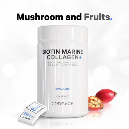 Codeage Biotin Marine Collagen+formula Completa Cu Colagen Marin Si Acid Hyaluronic, 120 Cps [6]